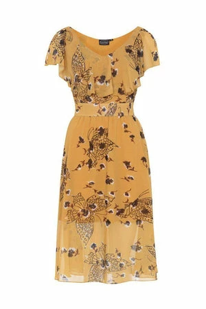 Voodoo Vixen Posy Yellow Butterfly Dress 6 Voodoo Vixen Posy Yellow Butterfly Dress - Image 6