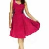 Dr Faust Raw Silk Hot Pink Midi Dress - Alexandra