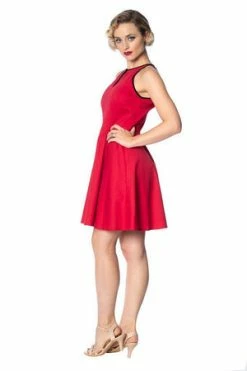 Banned Rockin Red Keyhole Dress -Clorhing Shop rockin red keyhole dress banned 3 300x