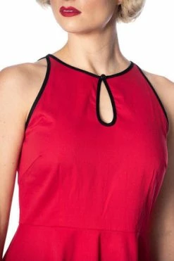 Banned Rockin Red Keyhole Dress -Clorhing Shop rockin red keyhole dress banned 4 300x