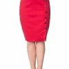 Banned Rockin Red Pencil Skirt