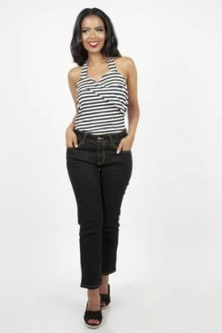 Voodoo Vixen Ronnie Stripe Halter Top -Clorhing Shop ronnie stripe halter top voodoo vixen 7 300x