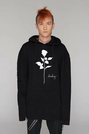 Long Clothing Rose Over Hooded Sweatshirt - Unisex 2 Long Clothing Rose Over Hooded Sweatshirt - Unisex - Image 2