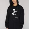 Long Clothing Rose Over Hooded Sweatshirt - Unisex