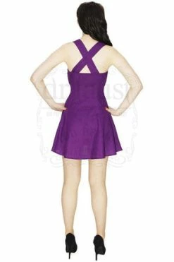 Dr Faust Royal Purple Mini Summer Dress - Millie 6 Dr Faust Royal Purple Mini Summer Dress - Millie -Clorhing Shop royal purple mini summer dress millie dr faust 3 300x