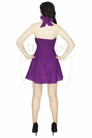 Dr Faust Royal Purple Mini Summer Dress - Millie 4 Dr Faust Royal Purple Mini Summer Dress - Millie - Image 4