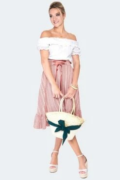 Voodoo Vixen Ruffle Neck Milkmaid Top -Clorhing Shop ruffle neck milkmaid top tpa 2545 03.1419 300x