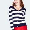 Voodoo Vixen Sailor Collar Stripe Cardigan