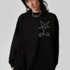 Long Clothing Satan Loves You Pocket Sweatshirt - Unisex