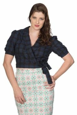 Banned Seaside Picnic Wrap Blouse