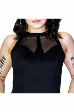 Dr Faust See-through Lace Net Black Mini Dress - Raelyn -Clorhing Shop see through lace net black mini dress raelyn dr faust 3 300x