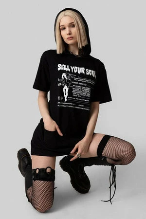 Long Clothing Sell Your Soul - Hooded T-Shirt - Unisex 2 Long Clothing Sell Your Soul - Hooded T-Shirt - Unisex - Image 2