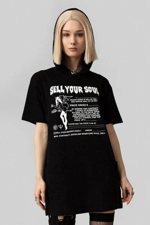 Long Clothing Sell Your Soul - Hooded T-Shirt - Unisex 1 Long Clothing Sell Your Soul - Hooded T-Shirt - Unisex