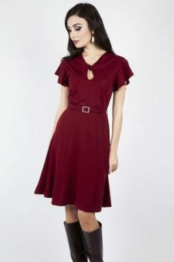 Voodoo Vixen Sharon Belted Twist Dress