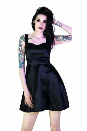 Dr Faust Silver Sequin Wings Black Silk Mini Dress - Hope 2 Dr Faust Silver Sequin Wings Black Silk Mini Dress - Hope - Image 2