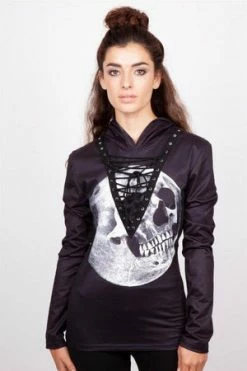 JAWBREAKER Skull In The Moon Fitted Hoodie -Clorhing Shop skull in the moon fitted hoodie jawbreaker 4 300x