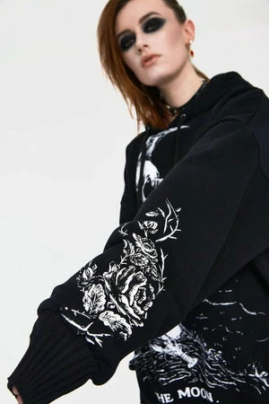 JAWBREAKER Skull Moon Oversized Hoodie 5 JAWBREAKER Skull Moon Oversized Hoodie - Image 5
