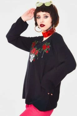 JAWBREAKER Skull Piece Sweater 9 JAWBREAKER Skull Piece Sweater -Clorhing Shop skull piece sweater jawbreaker 3 300x