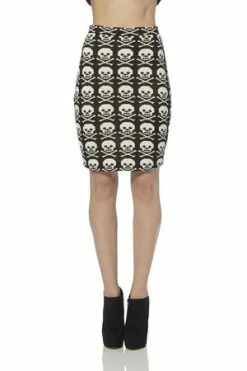 JAWBREAKER Skulls Knitted Skirt -Clorhing Shop skulls knitted skirt jawbreaker 6 300x
