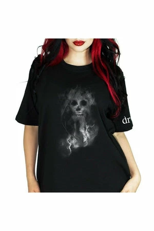 Dr Faust Smoke Skull Black T-Shirt - Cali 2 Dr Faust Smoke Skull Black T-Shirt - Cali - Image 2