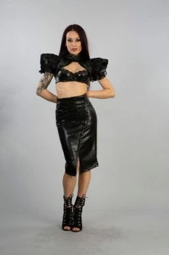 Burleska Sonya Steampunk Bolero Shrug In Black Matte 5 Burleska Sonya Steampunk Bolero Shrug In Black Matte -Clorhing Shop sonya steampunk bolero shrug in black matte burleska 3 300x