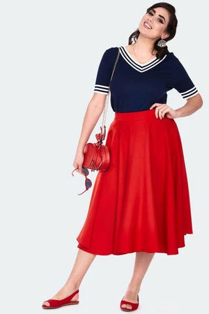 Voodoo Vixen Stripe Neckline Short Sleeve Top 5 Voodoo Vixen Stripe Neckline Short Sleeve Top - Image 5