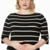 Banned Stripes Please Knit Plus Size Jumper