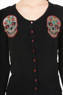 Banned Sugar Skull Cardigan -Clorhing Shop sugar skull cardigan banned 3 300x