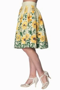 Banned Sunflower Retro Skirt -Clorhing Shop sunflower retro skirt banned 3 300x