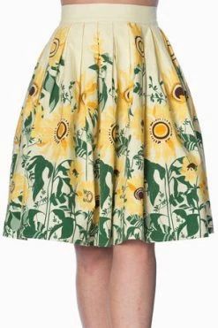Banned Sunflower Retro Skirt -Clorhing Shop sunflower retro skirt banned 4 300x