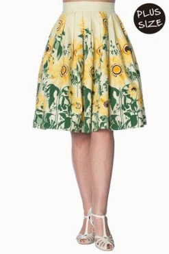 Banned Sunflower Retro Skirt -Clorhing Shop sunflower retro skirt banned 5 300x