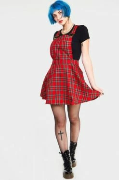 JAWBREAKER Tartan Paint Plaid Overalls -Clorhing Shop tartan paint plaid overalls jawbreaker 4 300x