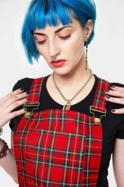 JAWBREAKER Tartan Paint Plaid Overalls -Clorhing Shop tartan paint plaid overalls jawbreaker 5 300x
