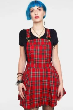 JAWBREAKER Tartan Paint Plaid Overalls