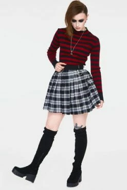 JAWBREAKER Teen Spirit Tartan Pleated Skirt -Clorhing Shop teen spirit black tartan pleated skirt ska 3734 02.989 300x
