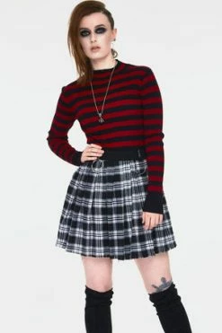 JAWBREAKER Teen Spirit Tartan Pleated Skirt -Clorhing Shop teen spirit black tartan pleated skirt ska 3734 03.989 300x