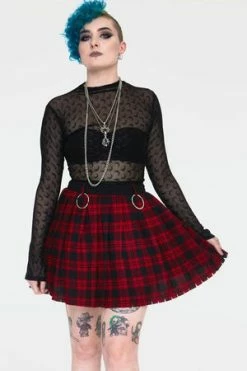 JAWBREAKER Teen Spirit Tartan Pleated Skirt -Clorhing Shop teen spirit red tartan pleated skirt ska 3740 02.995 300x