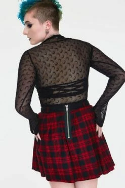 JAWBREAKER Teen Spirit Tartan Pleated Skirt -Clorhing Shop teen spirit red tartan pleated skirt ska 3740 05.995 300x