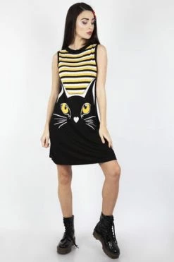 JAWBREAKER Telepathic Cat Dress -Clorhing Shop telepathic cat dress jawbreaker 5 300x