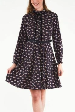 Voodoo Vixen Tessa Tie Neck Dress -Clorhing Shop tessa tie neck dress voodoo vixen 3 300x