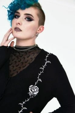 JAWBREAKER Thorns & Roses Thumb Mitten Cardigan -Clorhing Shop thorns roses thumb mitten cardigan caa 3552 04.965 300x