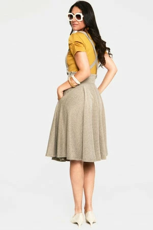 Voodoo Vixen Toyin Herringbone Overall Skirt 2 Voodoo Vixen Toyin Herringbone Overall Skirt - Image 2