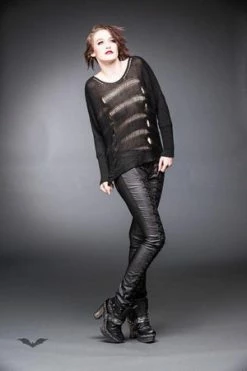 QUEEN OF DARKNESS Transparent Striped Pullover -Clorhing Shop transparent striped pullover queen of darkness 3 300x