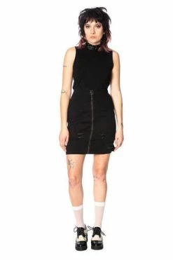 Banned Trashed & Ragged Skirt -Clorhing Shop trashed ragged skirt banned 4 300x