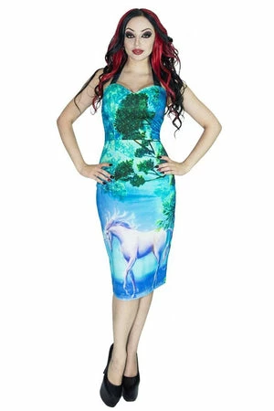 Dr Faust Unicorn In An Enchanted Forest Midi Dress - Inorog 3 Dr Faust Unicorn In An Enchanted Forest Midi Dress - Inorog - Image 3