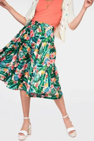 Voodoo Vixen Valentina Floral Tropical Print Skirt 3 Voodoo Vixen Valentina Floral Tropical Print Skirt - Image 3
