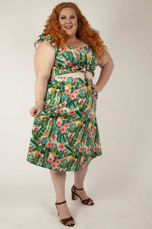 Voodoo Vixen Valentina Floral Tropical Print Skirt 9 Voodoo Vixen Valentina Floral Tropical Print Skirt - Image 9