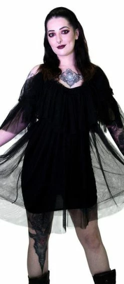 Dr Faust Vapour Mesh Black Sheer Mini Dress - Cardi 6 Dr Faust Vapour Mesh Black Sheer Mini Dress - Cardi -Clorhing Shop vapour mesh black sheer mini dress cardi dr faust 3 300x