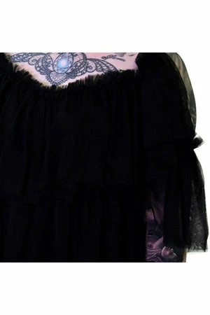 Dr Faust Vapour Mesh Black Sheer Mini Dress - Cardi 4 Dr Faust Vapour Mesh Black Sheer Mini Dress - Cardi - Image 4