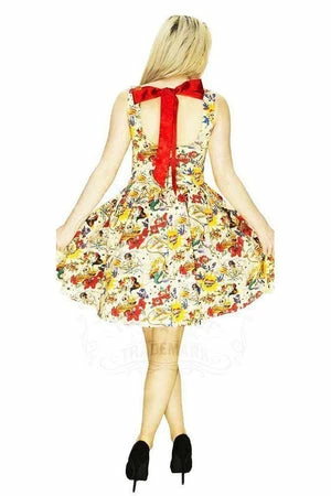 Dr Faust Vintage Tattoos 50s Retro Pastel Midi Dress - Faith 2 Dr Faust Vintage Tattoos 50s Retro Pastel Midi Dress - Faith - Image 2